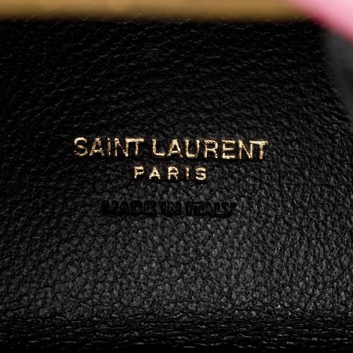 Saint Laurent Lambskin Monogram Pyramid Clutch