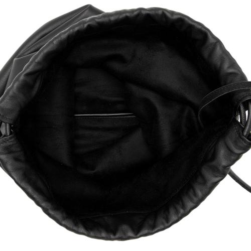 Saint Laurent Lambskin Teddy Drawstring Backpack