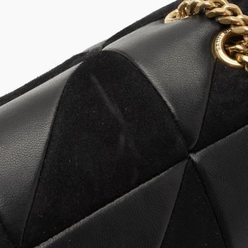 Saint Laurent Lambskin Suede Monogram Jamie Medium Shoulder Bag