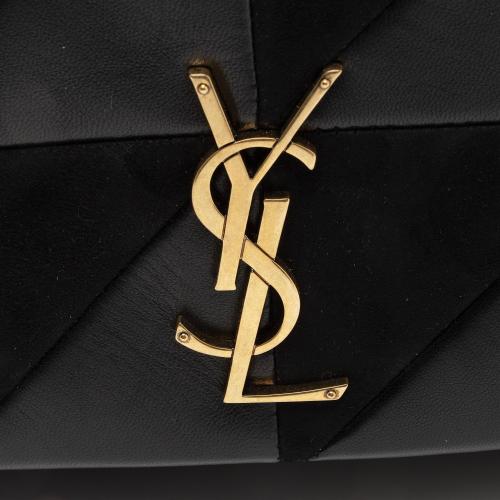 Saint Laurent Lambskin Suede Monogram Jamie Medium Shoulder Bag