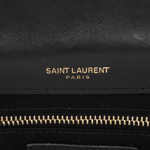 Saint Laurent Lambskin Suede Monogram Jamie Medium Shoulder Bag