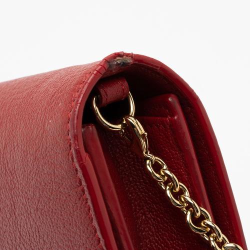 Saint Laurent Leather Belle de Jour Chain Wallet