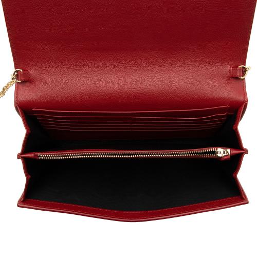 Saint Laurent Leather Belle de Jour Chain Wallet