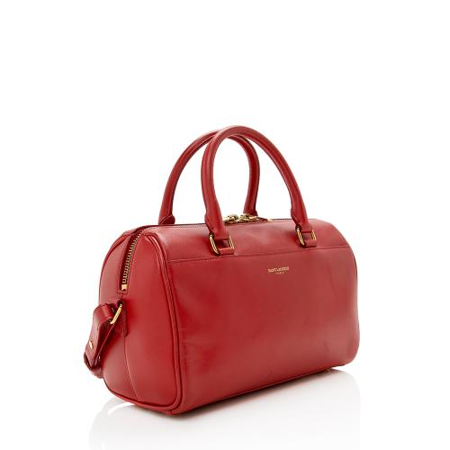 Saint Laurent Leather Classic Baby Duffle Satchel