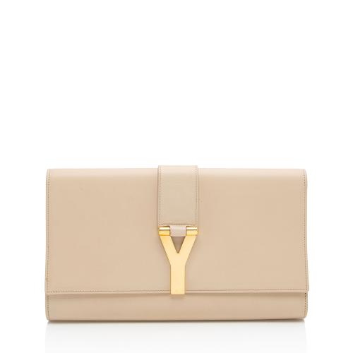 Saint Laurent Leather Classic Y Clutch