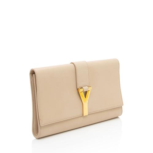 Saint Laurent Leather Classic Y Clutch