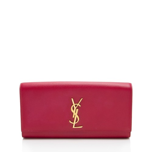 Saint Laurent Leather Monogram Kate Clutch