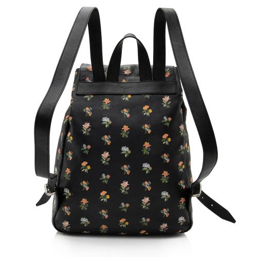 Saint Laurent Leather Prairie Floral Festival Backpack