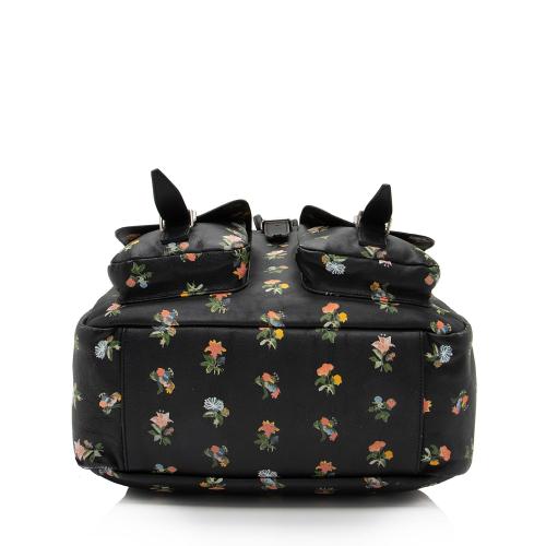 Saint Laurent Leather Prairie Floral Festival Backpack