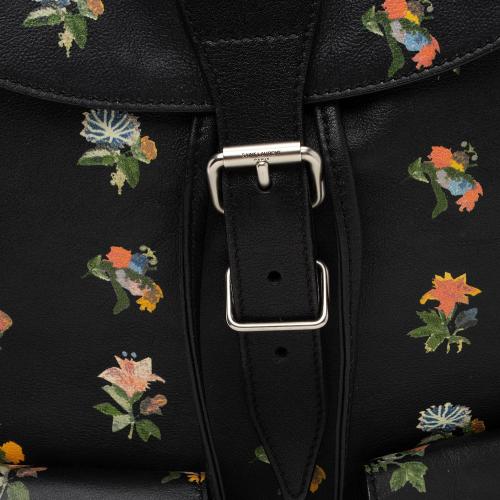 Saint Laurent Leather Prairie Floral Festival Backpack