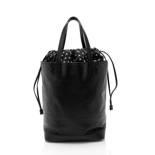 Saint Laurent Leather Teddy Large Bucket Bag