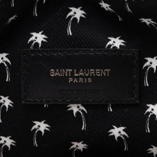 Saint Laurent Leather Teddy Large Bucket Bag