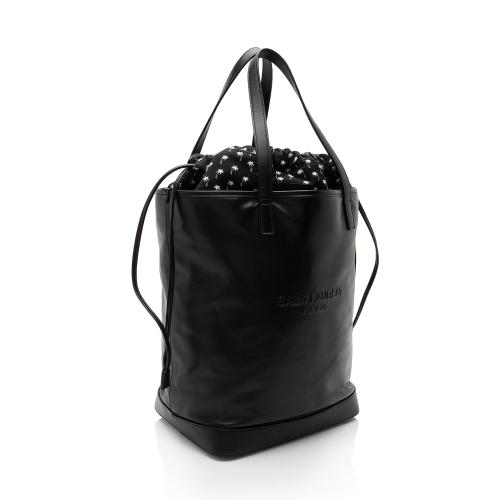 Saint Laurent Leather Teddy Large Bucket Bag