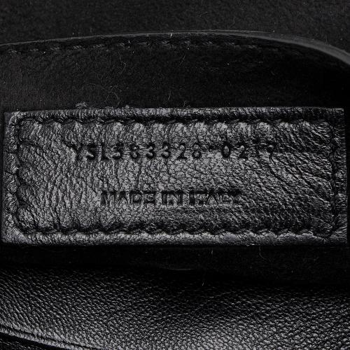 Saint Laurent Leather Logo Teddy Small Bucket Bag