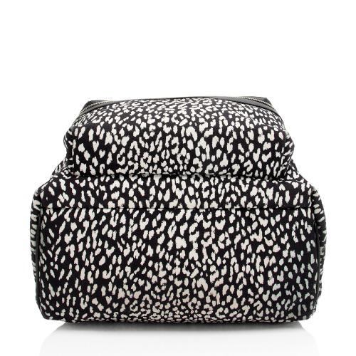 Saint Laurent Leopard Print Canvas City Backpack