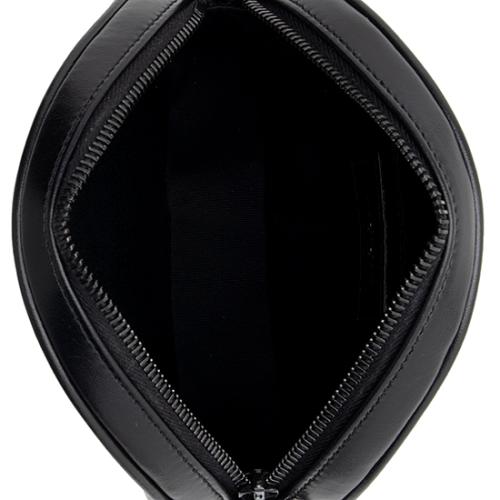 Saint Laurent Matelasse Calfskin Monogram Vinyle Round Camera Bag