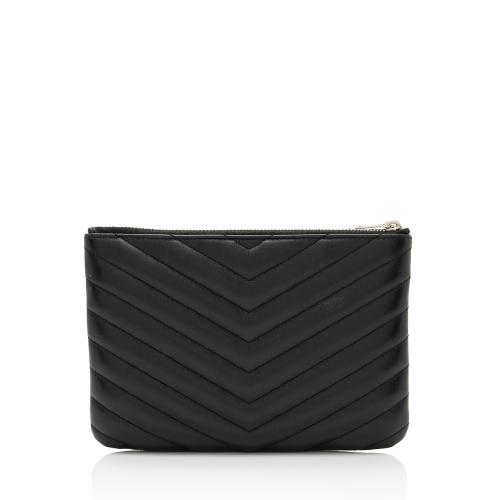 Saint Laurent Matelasse Calfskin Jolie Pouch