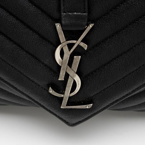 Saint Laurent Matelasse Calfskin Monogram College Large Shoulder Bag