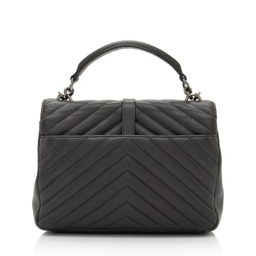 Saint Laurent Matelasse Calfskin Monogram College Medium Shoulder Bag