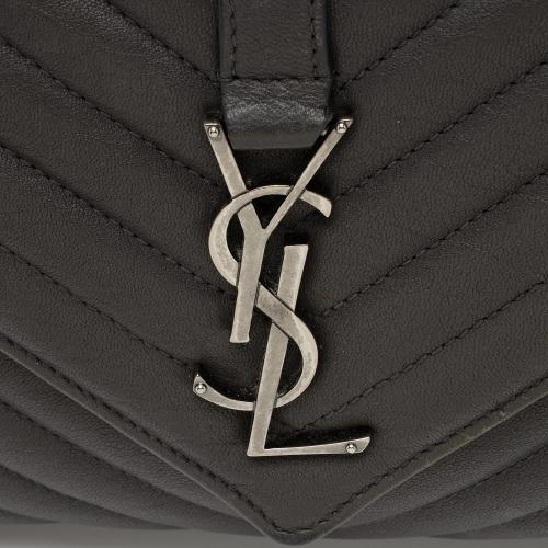 Saint Laurent Matelasse Calfskin Monogram College Medium Shoulder Bag