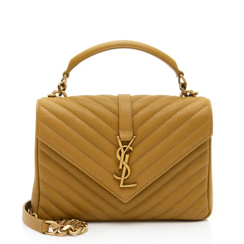 Saint Laurent Matelasse Calfskin Monogram College Medium Shoulder Bag Saint Laurent Handbags Bag Borrow or Steal