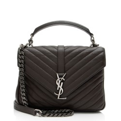 Saint Laurent Matelasse Calfskin Monogram College Medium Shoulder Bag