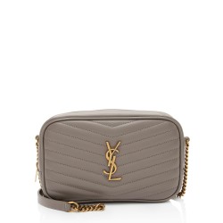 Saint Laurent Matelasse Calfskin Monogram Lou Mini Camera Bag