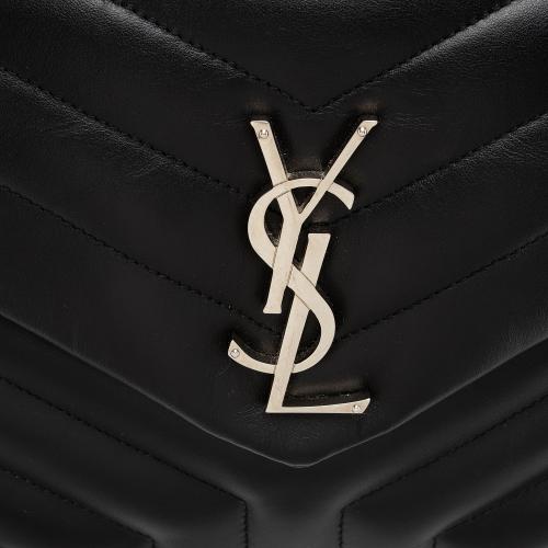 Saint Laurent Matelasse Calfskin Monogram LouLou Chain Medium Shoulder Bag