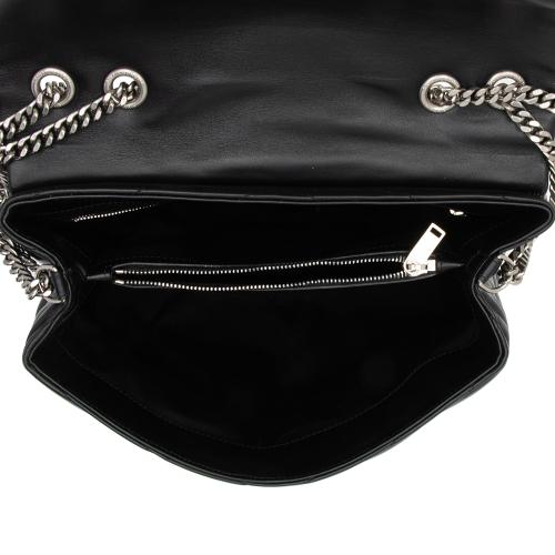 Saint Laurent Matelasse Calfskin Monogram LouLou Chain Medium Shoulder Bag