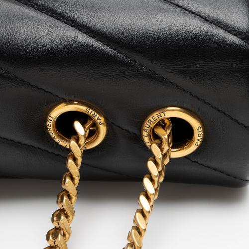 Saint Laurent Matelasse Calfskin Monogram LouLou Chain Medium Shoulder Bag