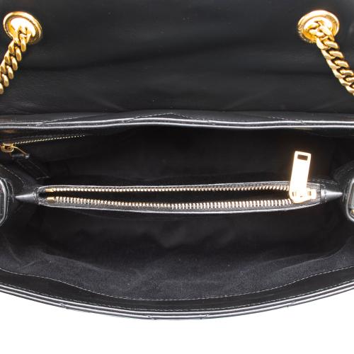 Saint Laurent Matelasse Calfskin Monogram LouLou Chain Medium Shoulder Bag