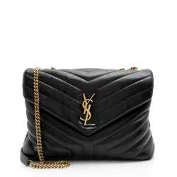 Saint Laurent Matelasse Calfskin Monogram LouLou Chain Medium Shoulder Bag