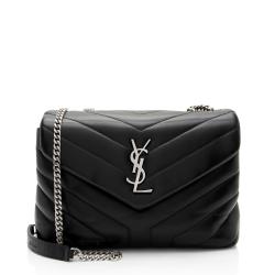 Saint Laurent Matelasse Calfskin Monogram LouLou Chain Small Crossbody