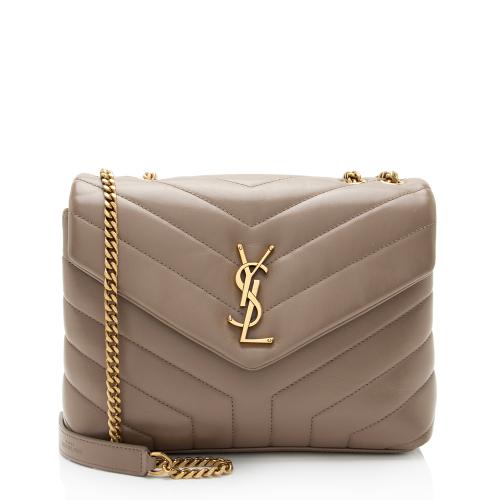 Saint Laurent Matelasse Calfskin Monogram LouLou Chain Small Crossbody