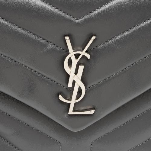 Saint Laurent Matelasse Calfskin Monogram LouLou Chain Small Crossbody