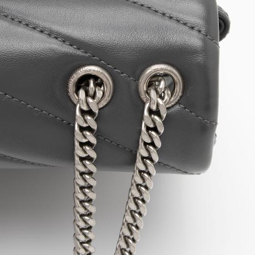 Saint Laurent Matelasse Calfskin Monogram LouLou Chain Small Crossbody