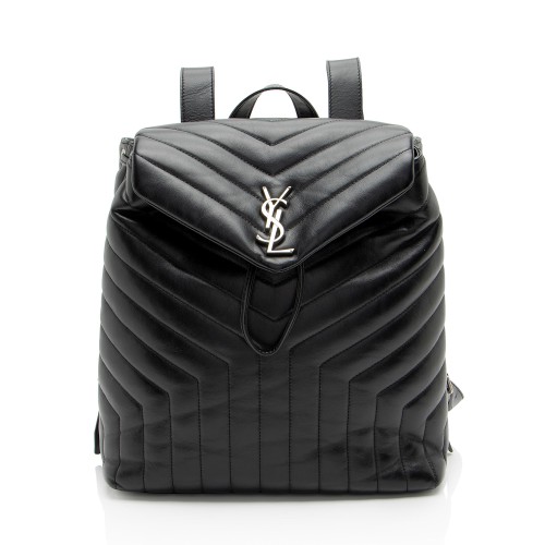 Saint Laurent Matelasse Calfskin Monogram LouLou Medium Backpack