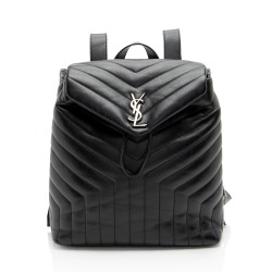 Saint Laurent Matelasse Calfskin Monogram LouLou Medium Backpack