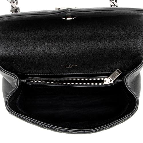 Saint Laurent Matelasse Calfskin Monogram College Medium Shoulder Bag