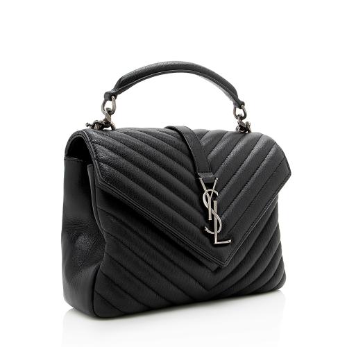 Saint Laurent Matelasse Calfskin Monogram College Medium Shoulder Bag