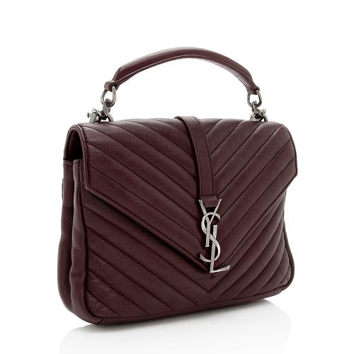 Saint Laurent Matelasse Calfskin Monogram College Medium Shoulder Bag