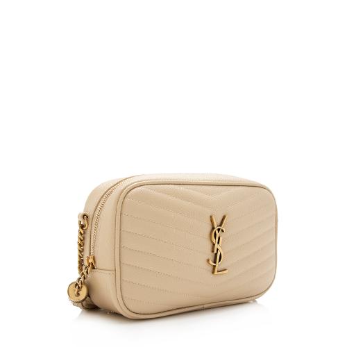 Saint Laurent Matelasse Grain de Poudre Monogram Lou Mini Camera Bag