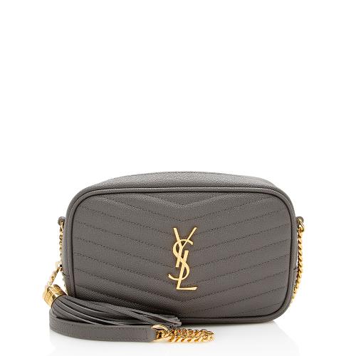 Saint Laurent Matelasse Grain de Poudre Monogram Lou Mini Camera Bag