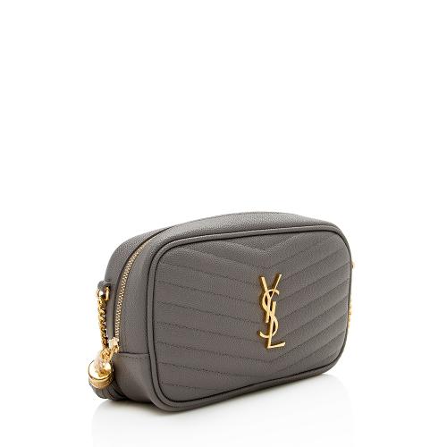 Saint Laurent Matelasse Grain de Poudre Monogram Lou Mini Camera Bag