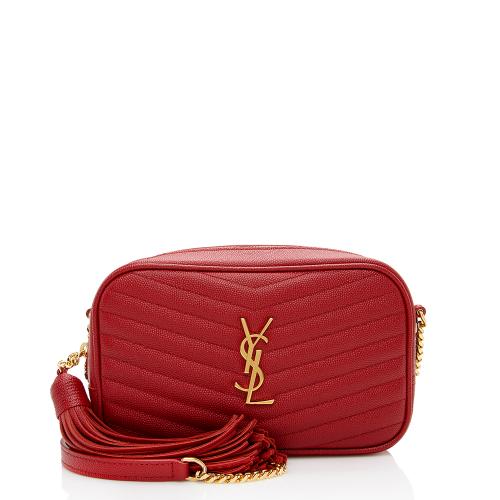 Saint Laurent Matelasse Grain de Poudre Monogram Lou Mini Camera Bag