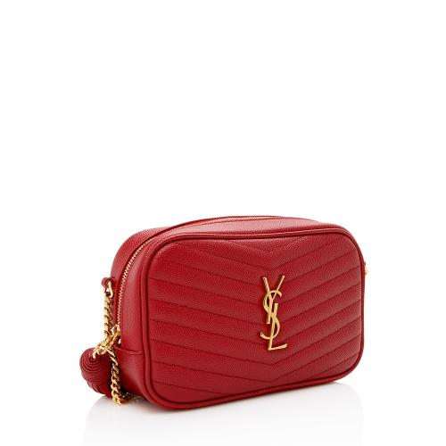 Saint Laurent Matelasse Grain de Poudre Monogram Lou Mini Camera Bag