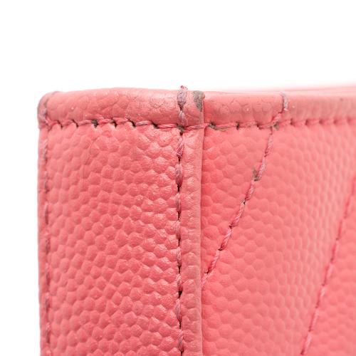 Saint Laurent Matelasse Grain de Poudre Monogram Chain Wallet