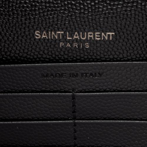 Saint Laurent Matelasse Grain de Poudre Monogram Chain Wallet