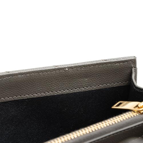 Saint Laurent Matelasse Grain de Poudre Monogram Chain Wallet