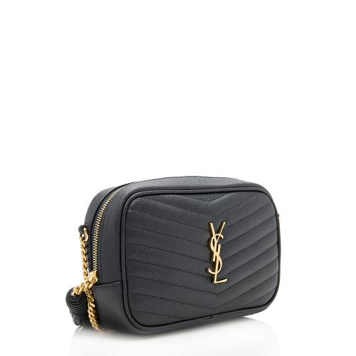 Saint Laurent Matelasse Grain de Poudre Monogram Lou Mini Camera Bag